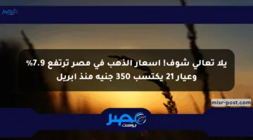 يلا تعالى شوف! أسعار الذهب في مصر ترتفع 7.9% وعيار 21 يكتسب 350 جنيه منذ أبريل